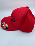 SLEDNECKS Shredder Curved Bill FlexFit Hat Red L\/XL 530422
