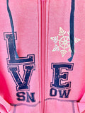 Diva Snow Gear Love Snow Zip Hoodie Pink SM 97351