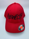 SLEDNECKS Shredder Curved Bill FlexFit Hat Red L\/XL 530422