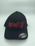 SLEDNECKS Shredder Curved Bill FlexFit Hat Black S\/M 530411