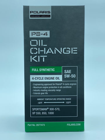 Polaris PS-4 Oil Change Kit Full Synthetic 4-Cycle Engine Oil SAE 5W-50